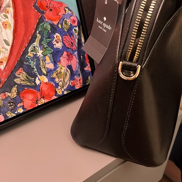 Kate Spade NEW WITH TAGS dome satchel- dust bag + crossbody strap - Price Firm - Picture 6 of 9
